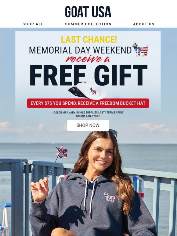 Last Chance: Memorial Day Weekend Deal!