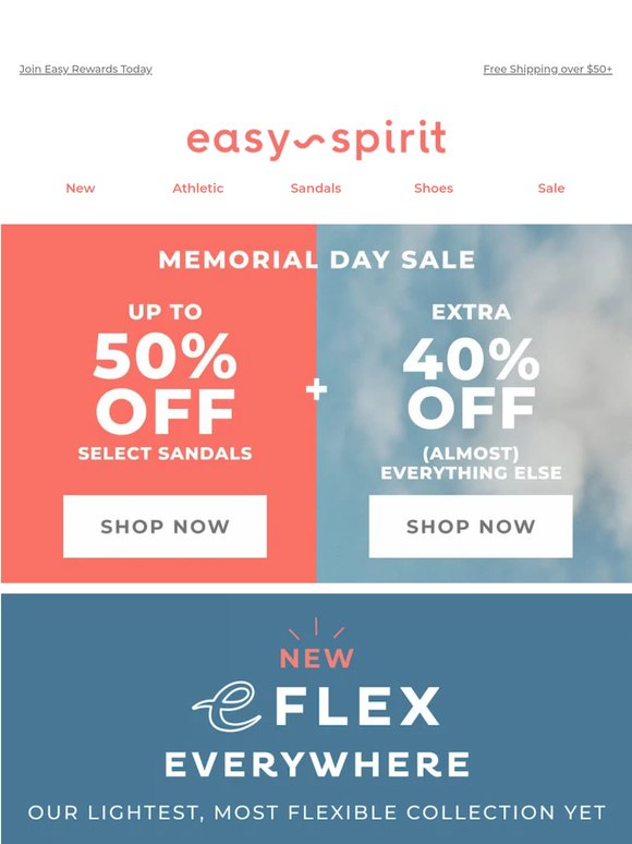 Up To 50% Off Our Most Flexible Styles Yet