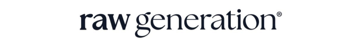 raw generation logo in elegant font