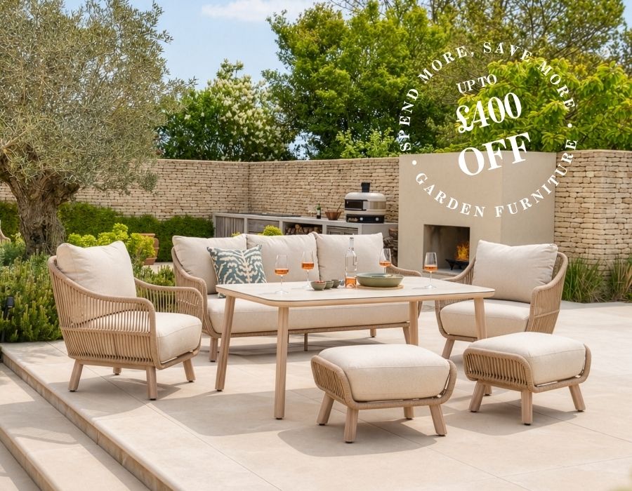 Spend more, save more across garden furniture