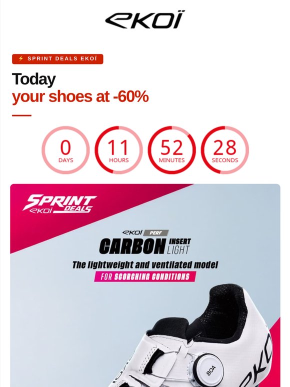 Sprint Deals: your shoes at −60% until midnight
