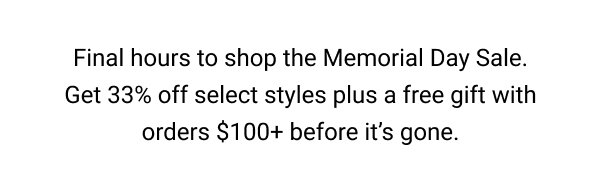 MEMORIAL DAY SALE