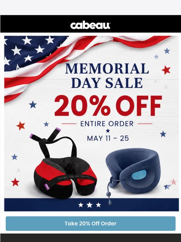 🇺🇸 Memorial Day Sale: 20% OFF Everything