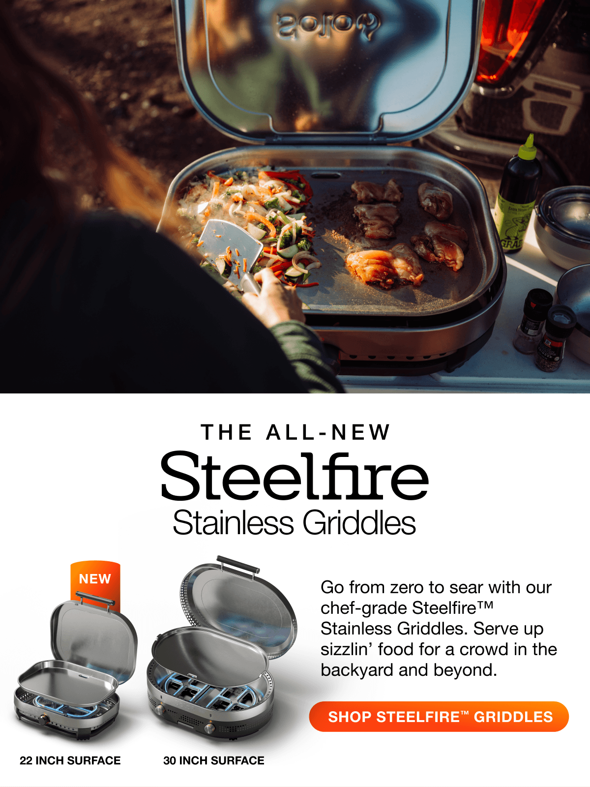 All-New Solo Steelfire™ Stainless Griddles