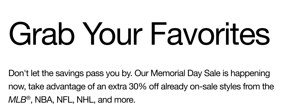 Grab Your Favorites.