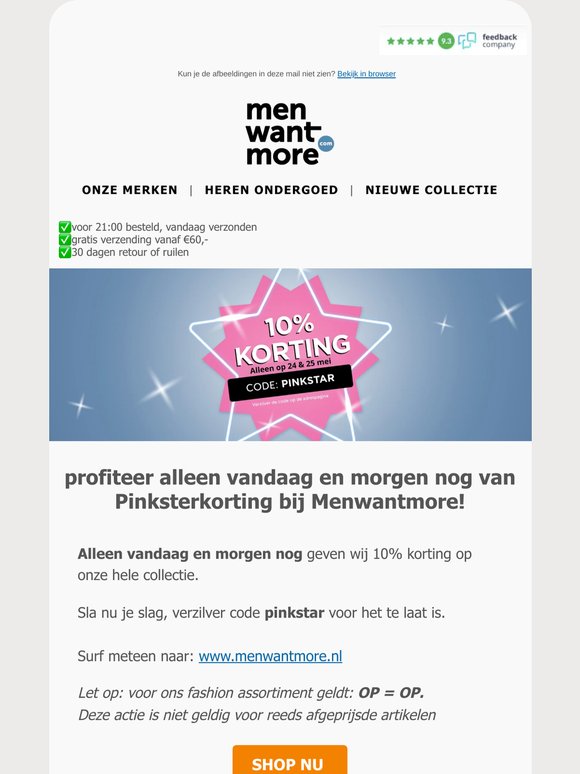 ★Alleen vandaag en morgen PinksterKorting voor ★ Bestel direct
