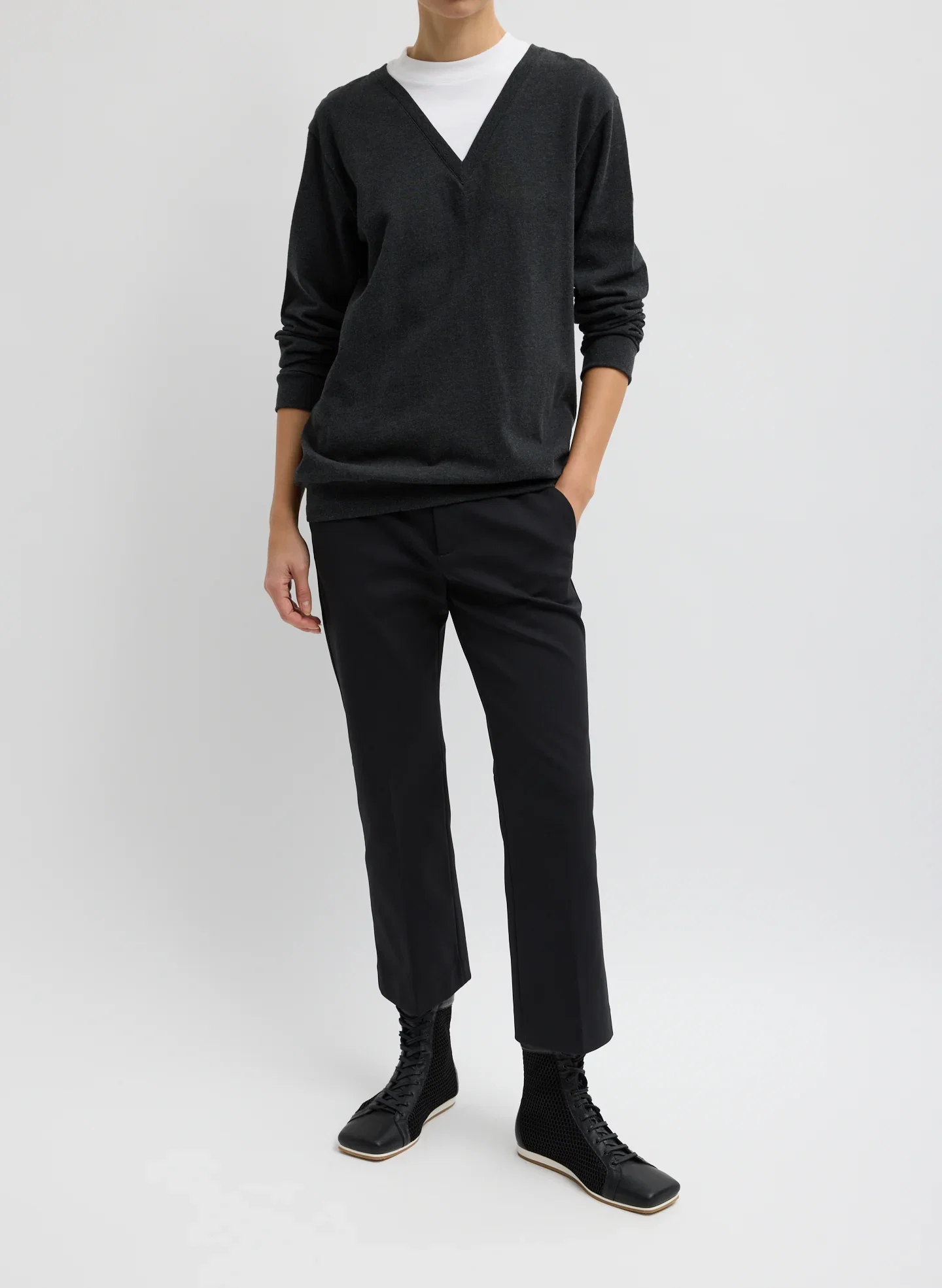 Image of Compact Tech Knit Cropped Bootcut Pant