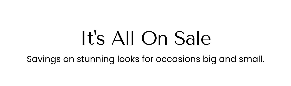  It's All On Sale