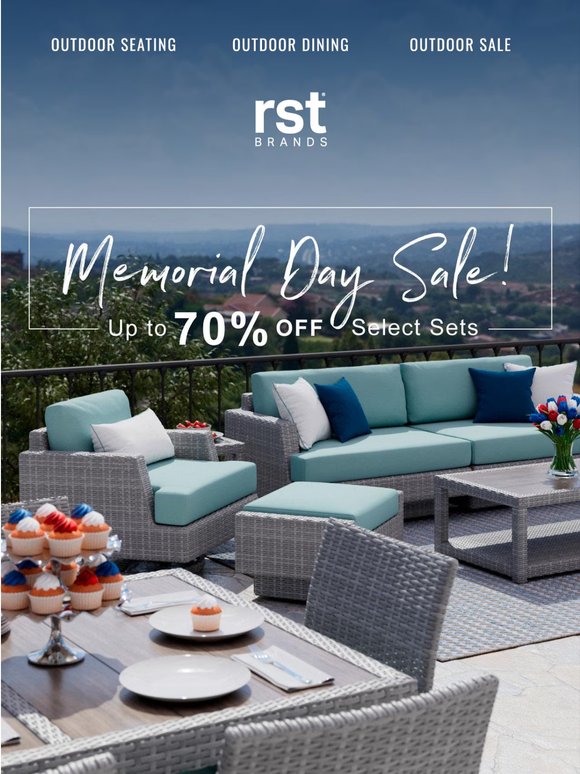 Slow Sunday. Big Patio Savings. Up to 70% Off