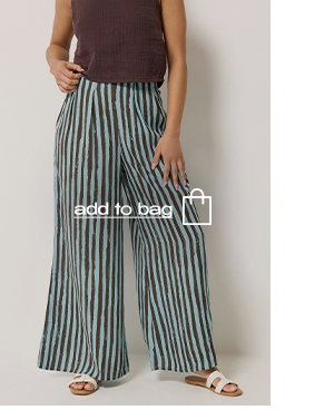 Brown Stripe Palazzo Wide Leg Trousers