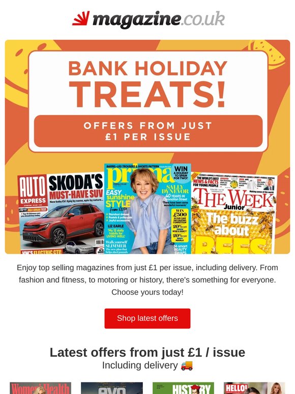 Bank Holiday treats just £1 / issue