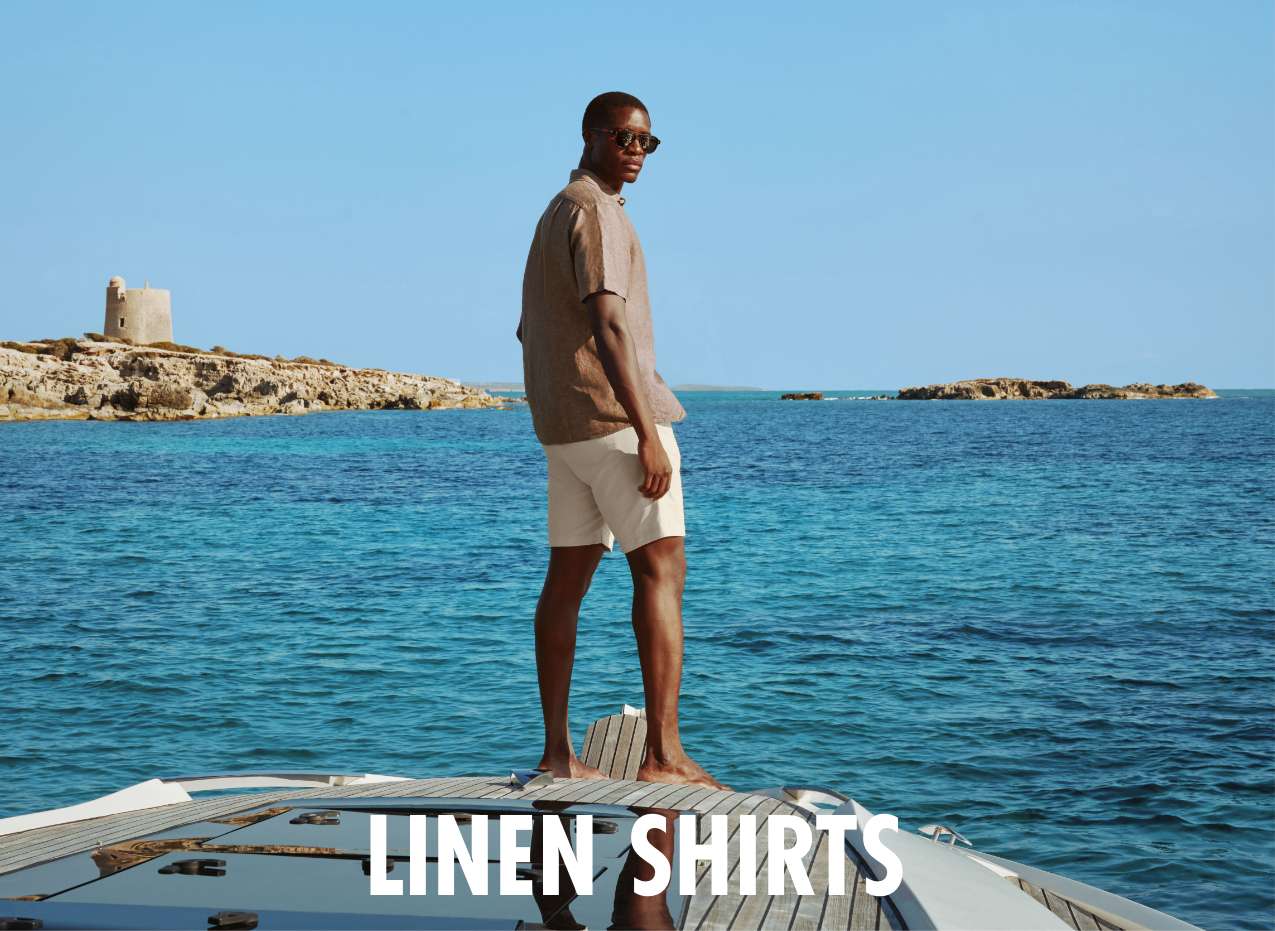 Short Sleeve Pure Linen Shirt – Mocha