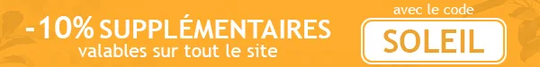 -10% bonus avec le code soleil