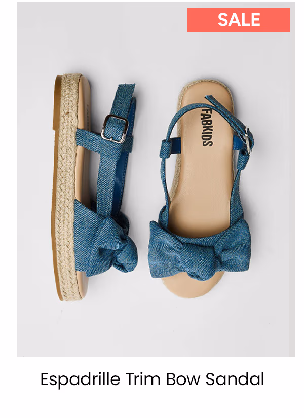 Espadrille Trim Bow Sandal