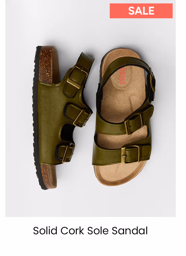 Solid Cork Sole Sandal