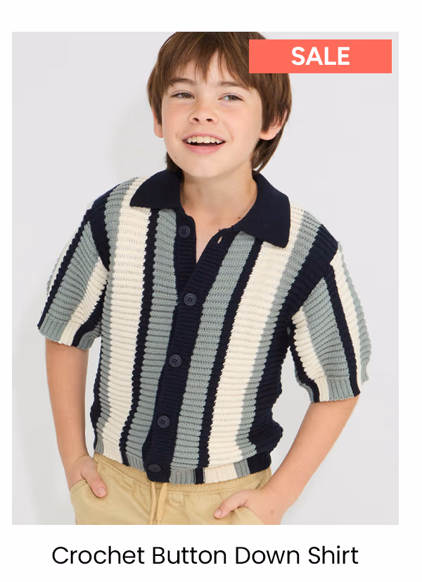 Crochet Button Down Shirt
