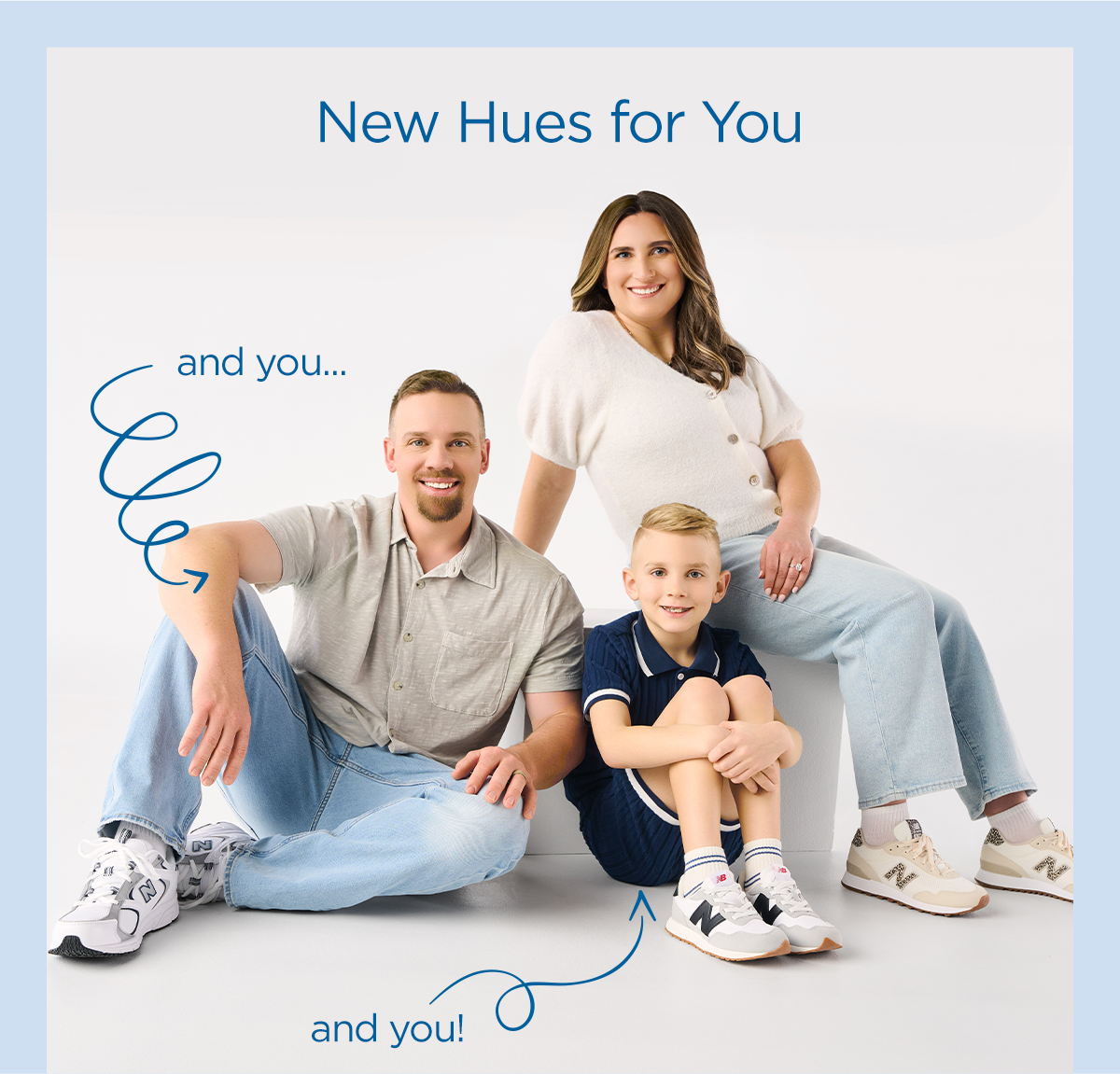New Hues for You | Lifestyle Image of New Balance Sneaker Styles for the Whole Family
