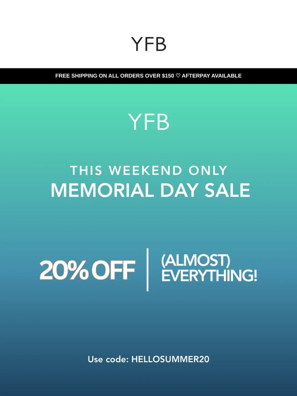 ICYMI: 20% Off (Almost) EVERYTHING!