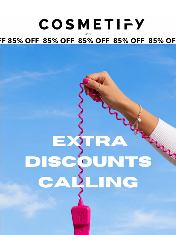 🚨EXTRA discounts calling 📞🚨 NOW up to 85% off sitewide!