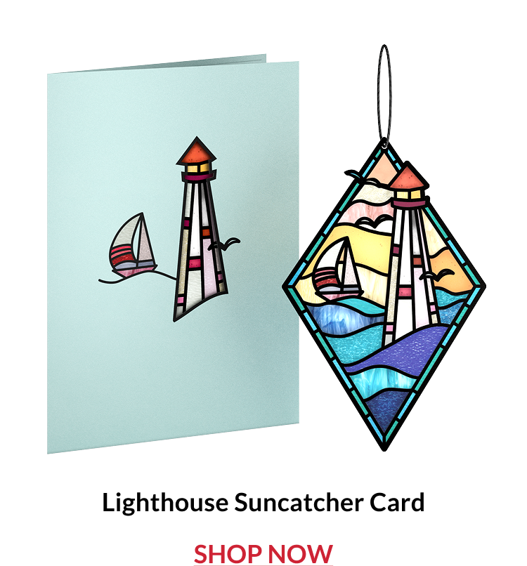 Lighthouse Suncatcher Card