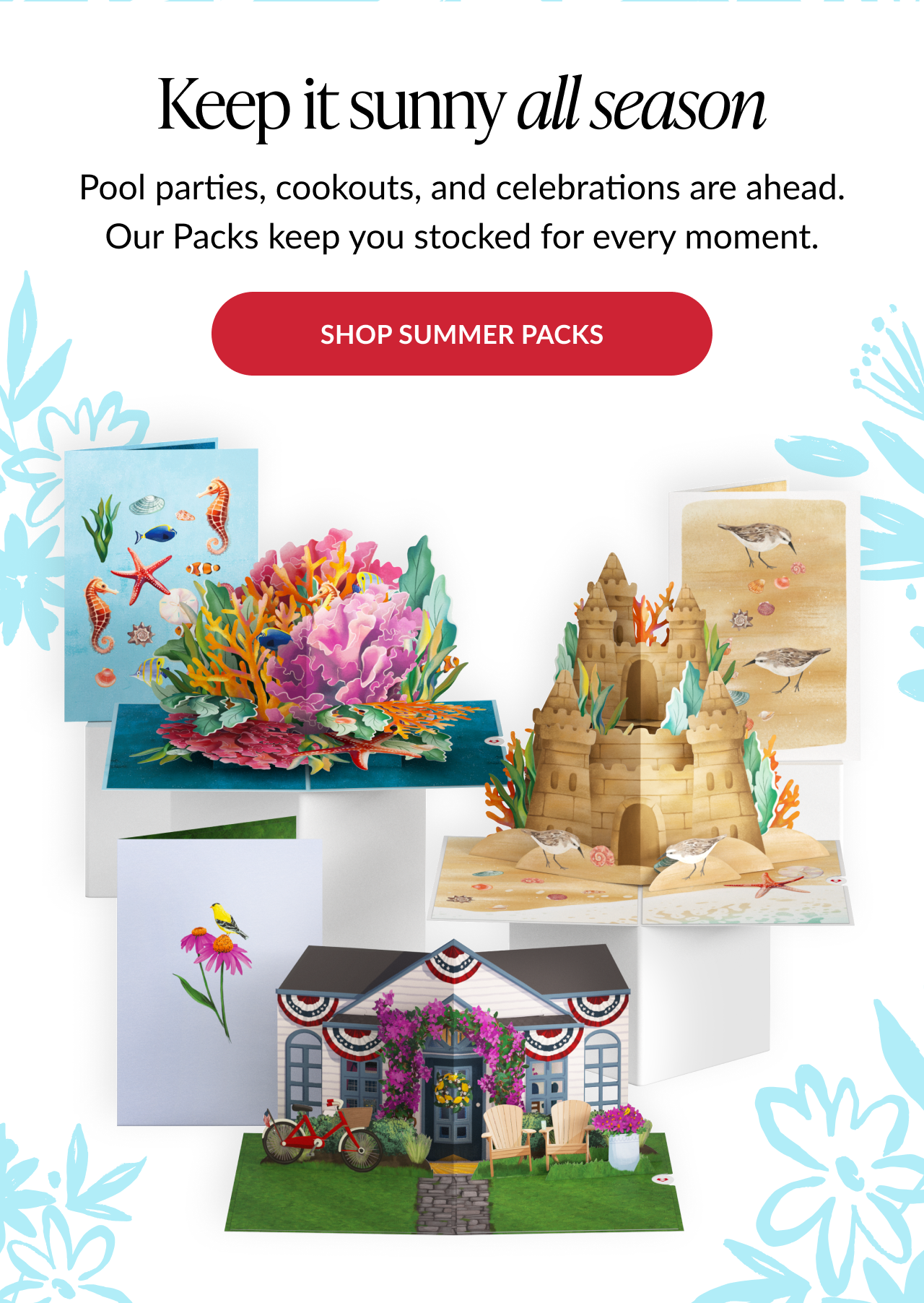 Keep it sunny all season — Lovepop summer greeting card packs
