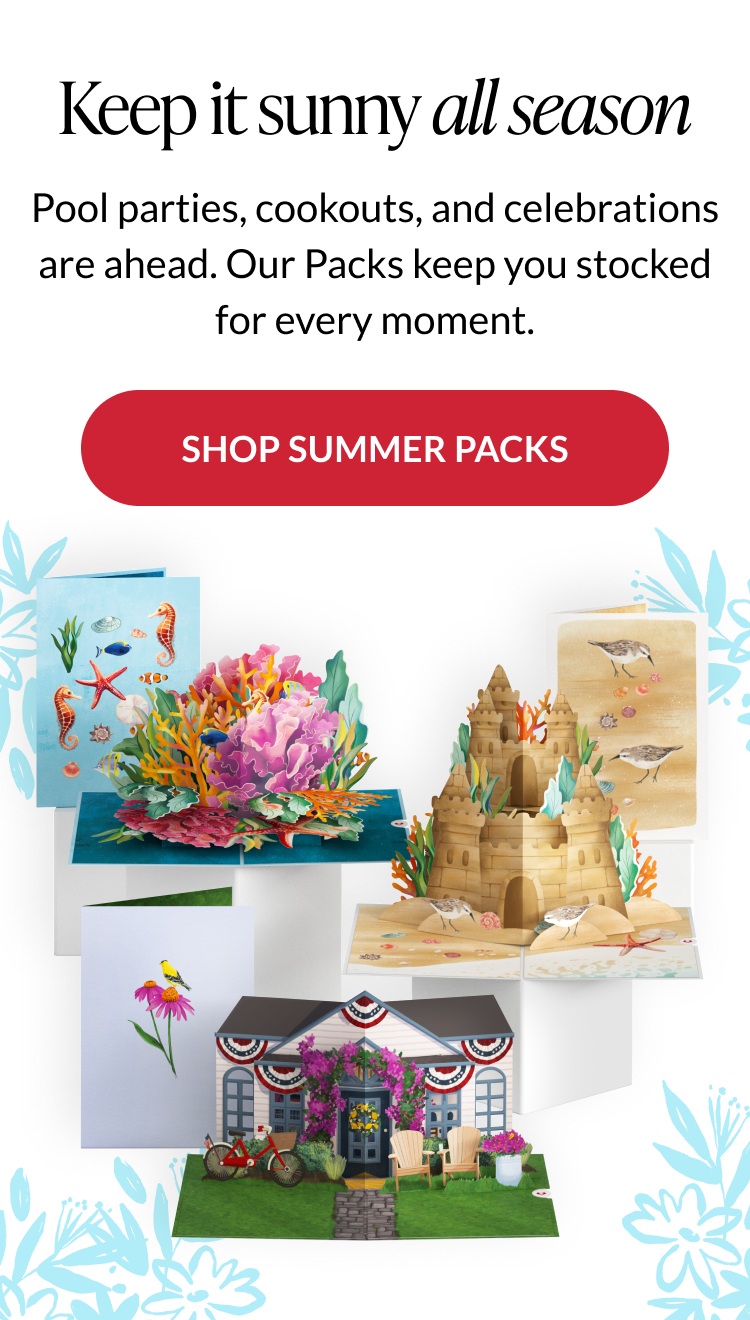 Keep it sunny all season — Lovepop summer greeting card packs