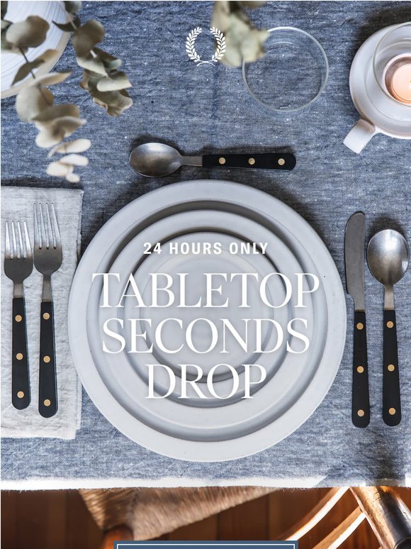 Today's Drop: Shop Tabletop Seconds
