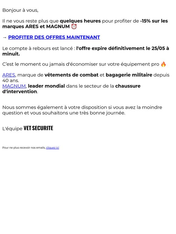 ⏳ DERNIER RAPPEL : Ares & Magnum à -15% !