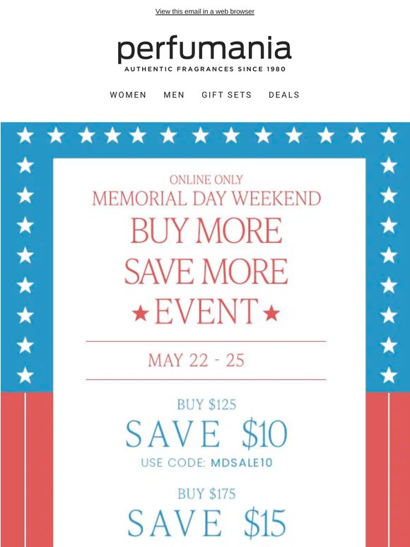 Save More This Memorial Day Weekend!