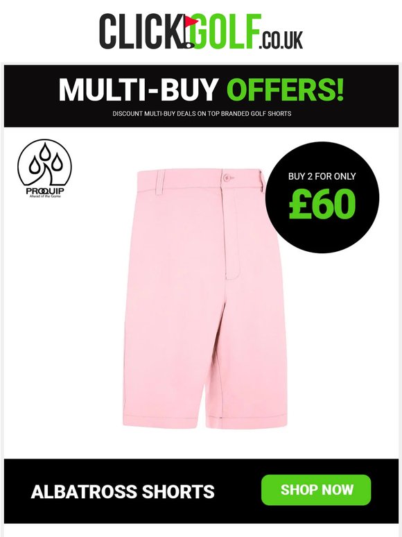 🔥 | Hot Multi-Buy Deals: Golf Shorts