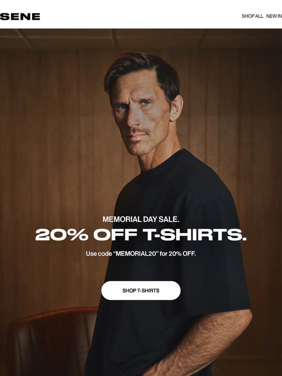 Only This Weekend - 20% Off All T-Shirts