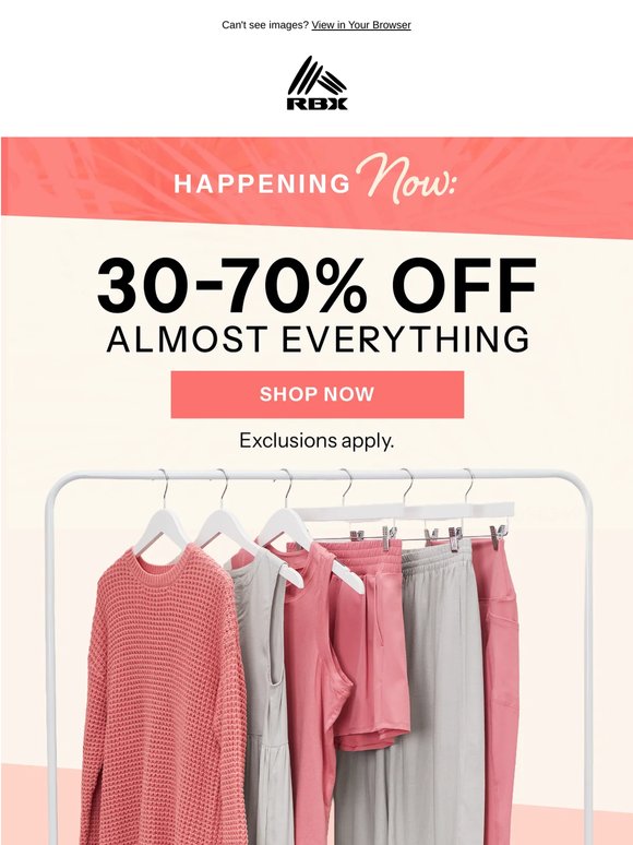 Almost Everything is 30-70% Off