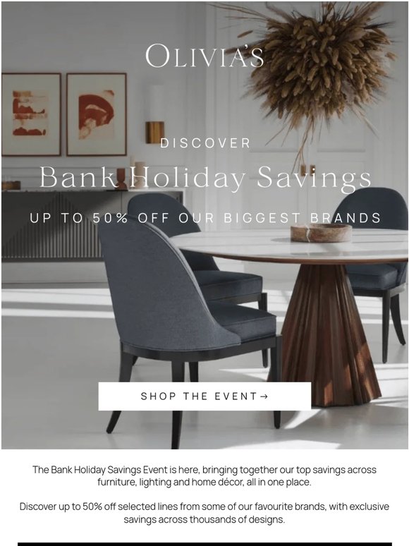 Have You Seen These Bank Holiday Savings?