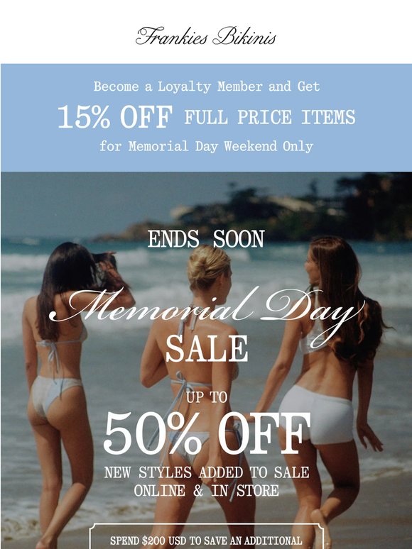 Don't Miss Our Memorial Day Sale