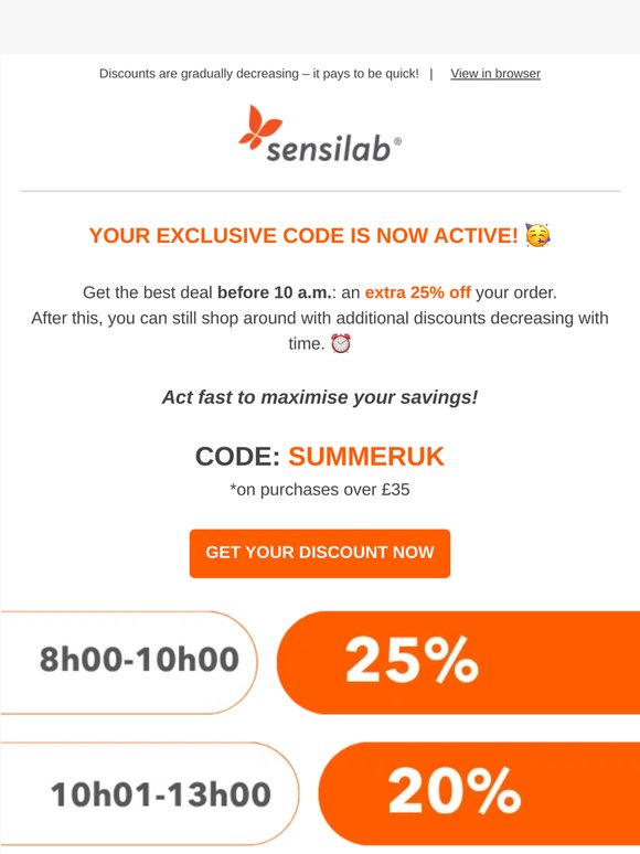 Extra 25% off for 2 hours only ⌛