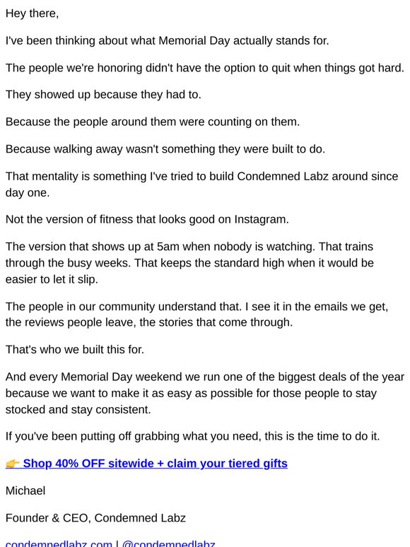 What Memorial Day means to me