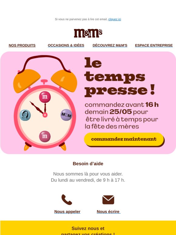 Dernière chance pour célébrer la fête des mères