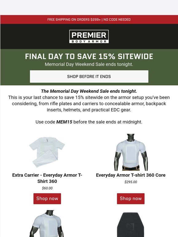 Final Day: 15% Off Sitewide Ends Tonight