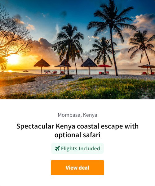 Spectacular Kenya coastal escape with optional safari