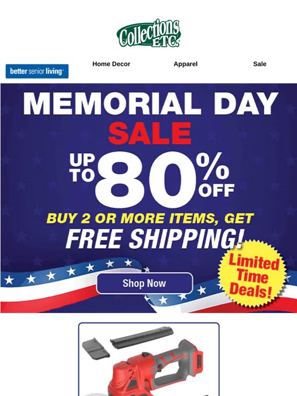 Kick Off Summer with Memorial Day Savings Up to 80% Off