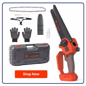 Cordless 8in Mini Chainsaw By LivingSURE™