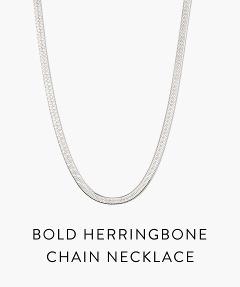 Bold Herringbone Chain Necklace.