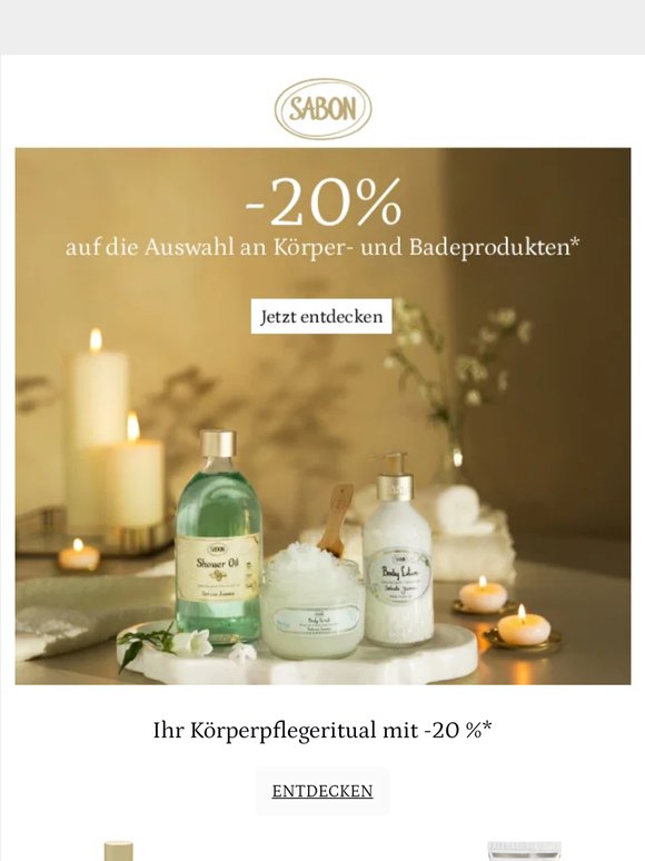 Letzte Chance: -20 % auf Ihr Körperritual 😍
