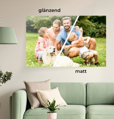 In zwei Druckvarianten erhältlich – matt oder glänzend