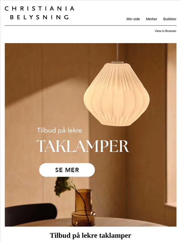 Skap ny stemning med lamper på tilbud 🤩
