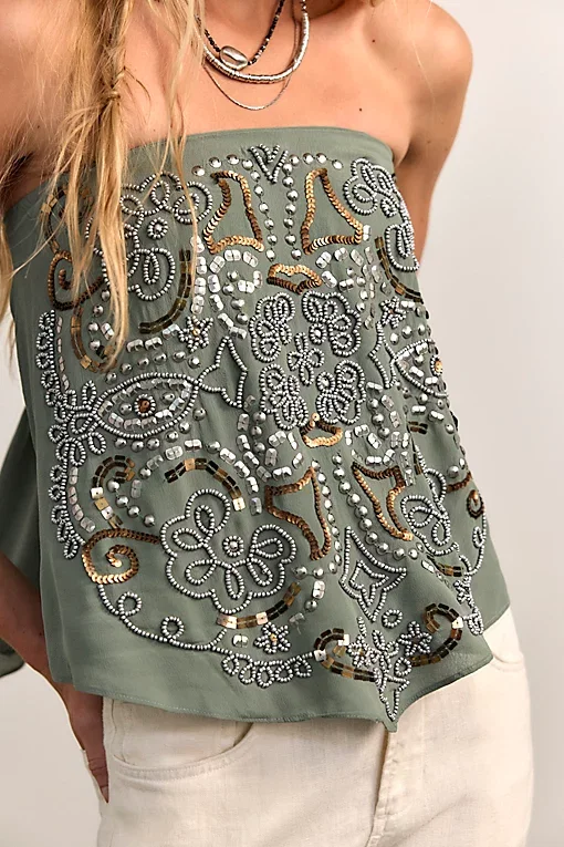 Julia Embellished Tube Top