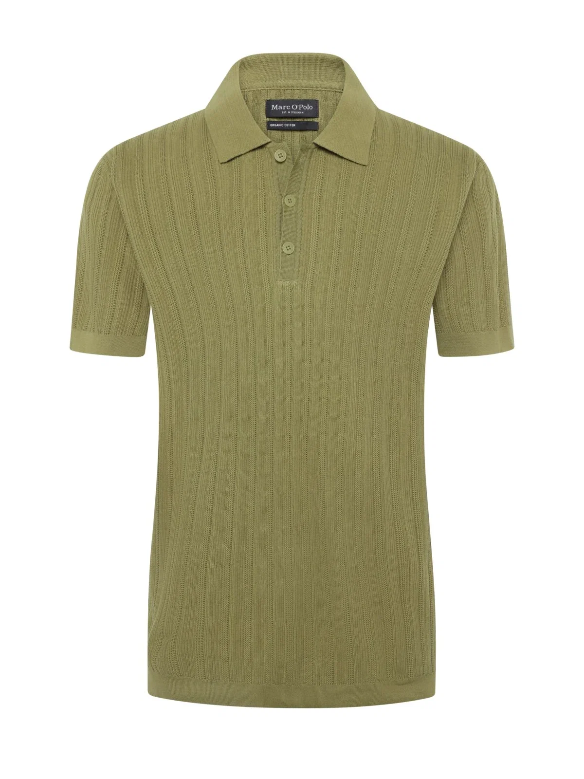Lightweight organic cotton knit polo shirt, regular fit