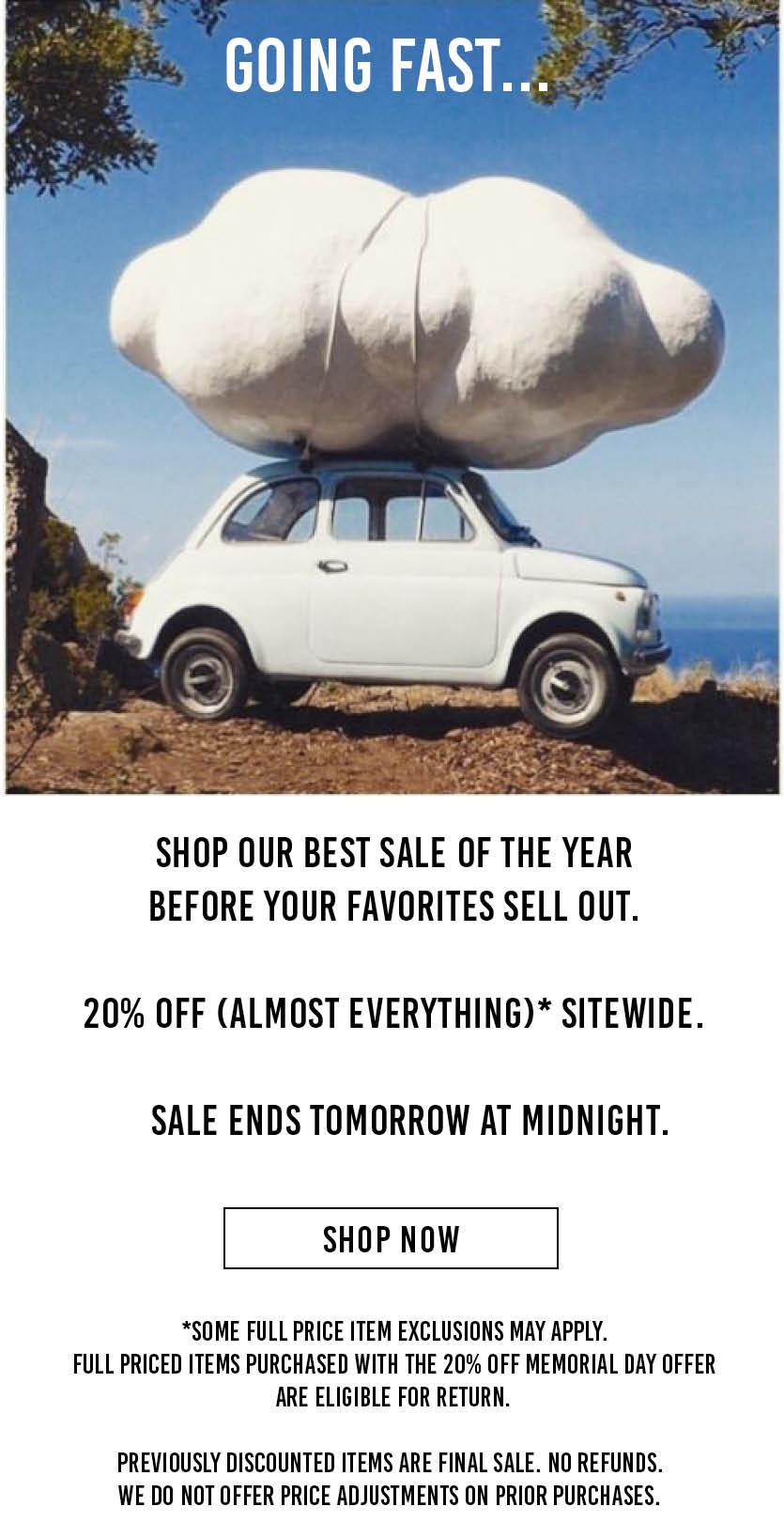 MEMORIAL DAY SALE