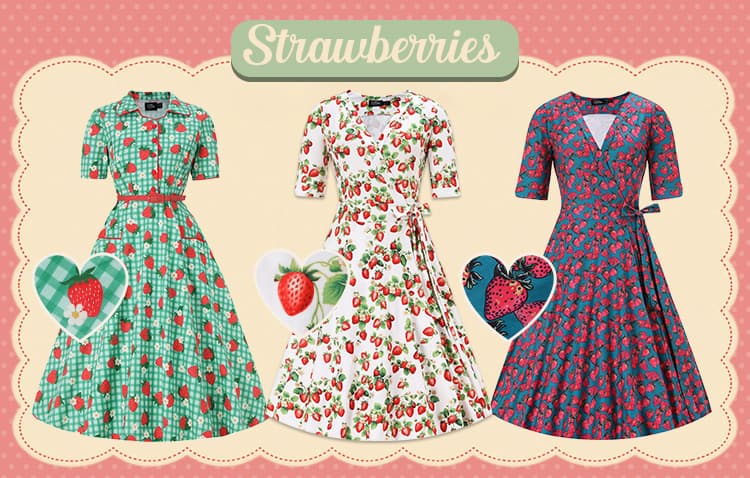 strawberry print dresses