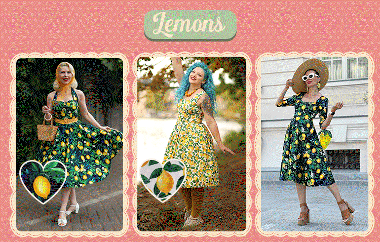 lemon print dresses